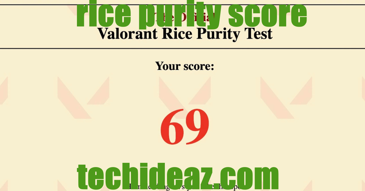 rice purity score