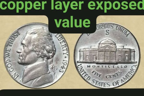 1970s nickel with copper layer exposed value