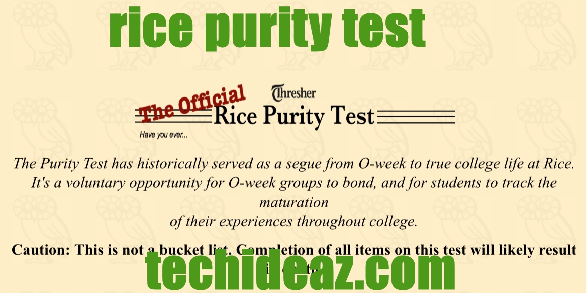 rice purity test